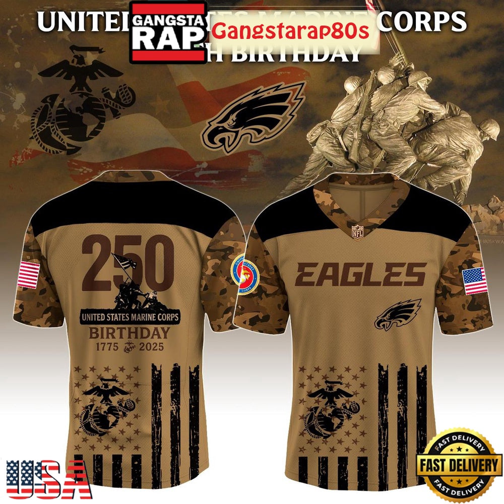 All Team NFL x US Marine Corps 250th Anniversary 2025 Football Jersey