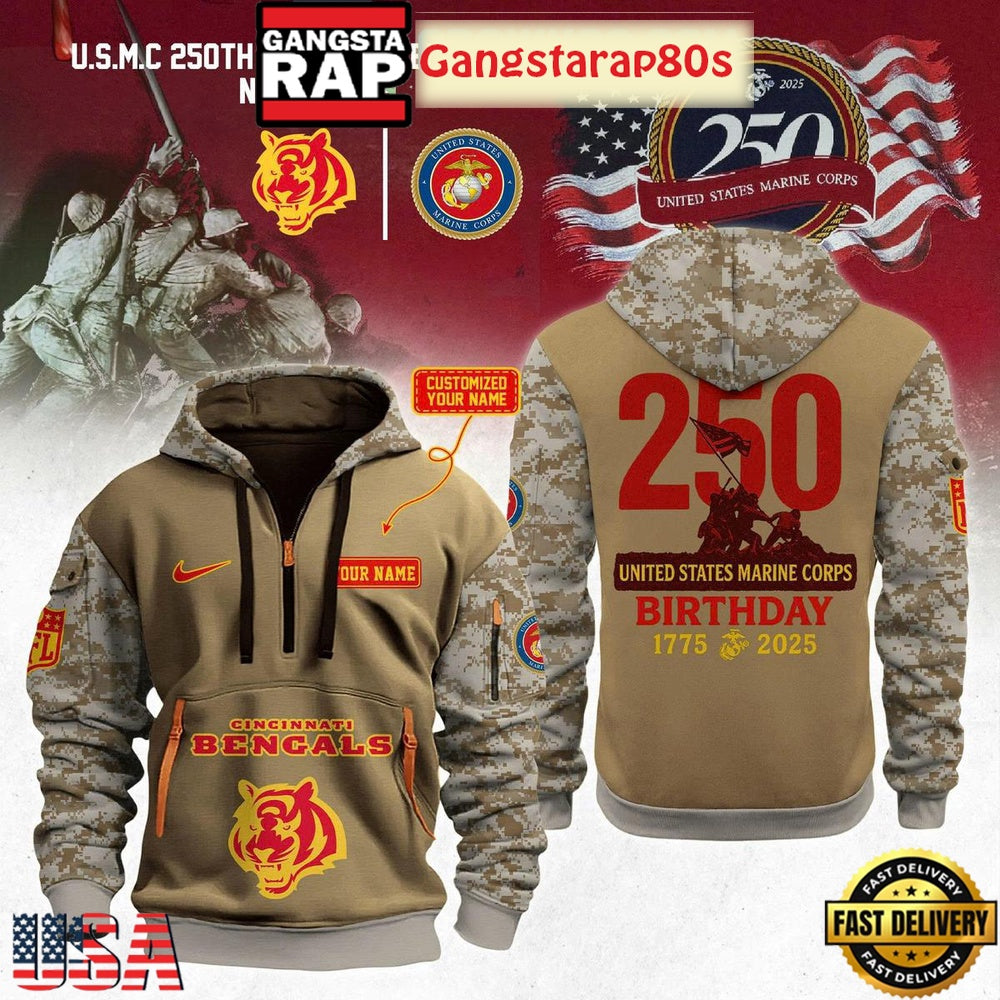 All Team NFL x USMC 250th Anniversary Unisex 3D Hoodie
