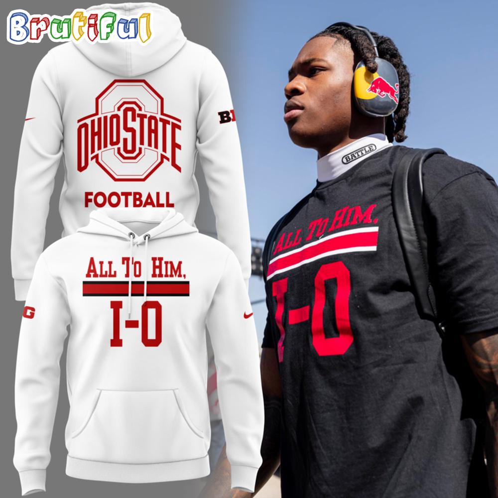 All to Him I-O Ohio State Buckeyes 2025 White Hoodie Shirt