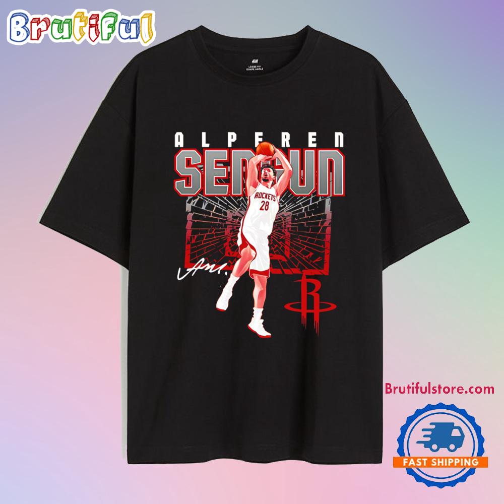 Alperen Sengun Houston Rockets Shattered Signature T Shirt