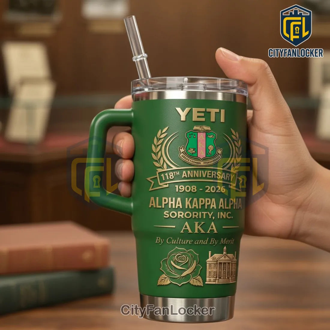 Alpha Kappa Alpha 118th Anniversary YETI Tumbler