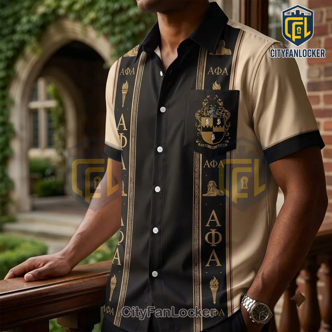 Alpha Phi Alpha Fraternity Sphinx Torch Hawaiian Shirt