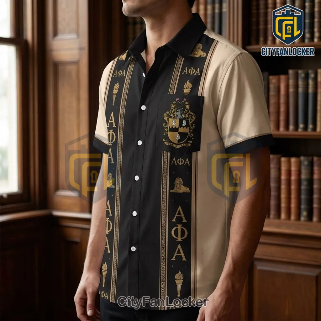Alpha Phi Alpha Fraternity Sphinx Torch Hawaiian Shirt