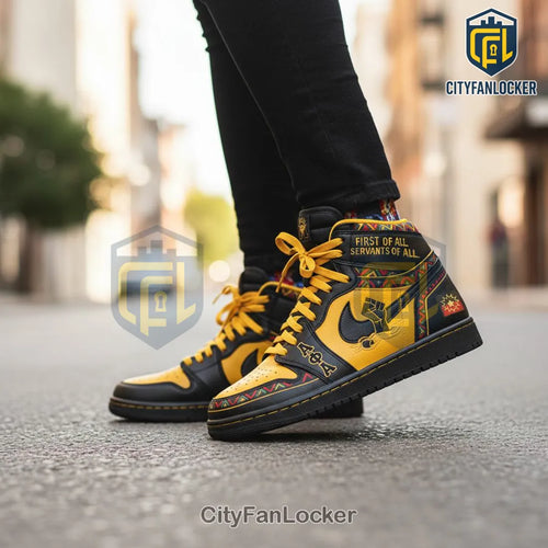 Alpha Phi Alpha Gold Black Heritage Custom High-Top Sneaker