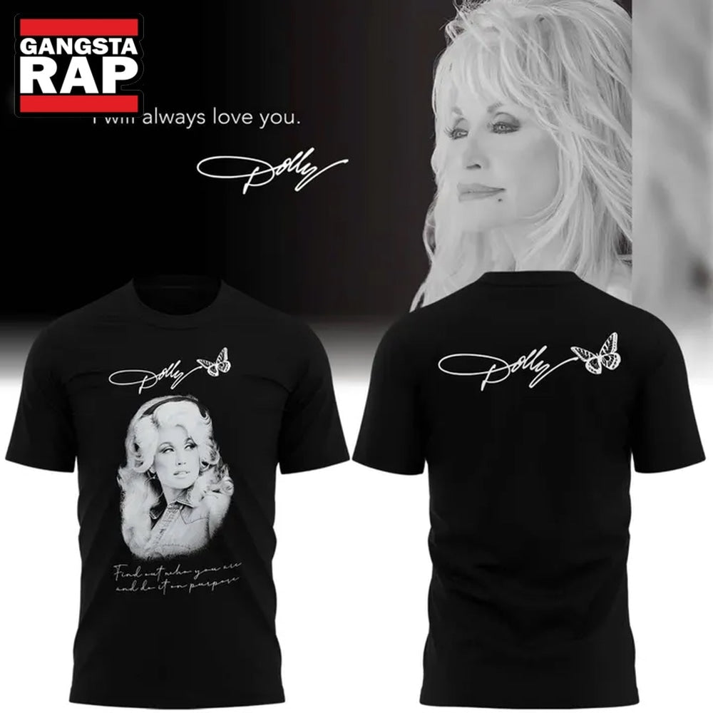 Always Love Dolly Parton Black Hoodie T-Shirt