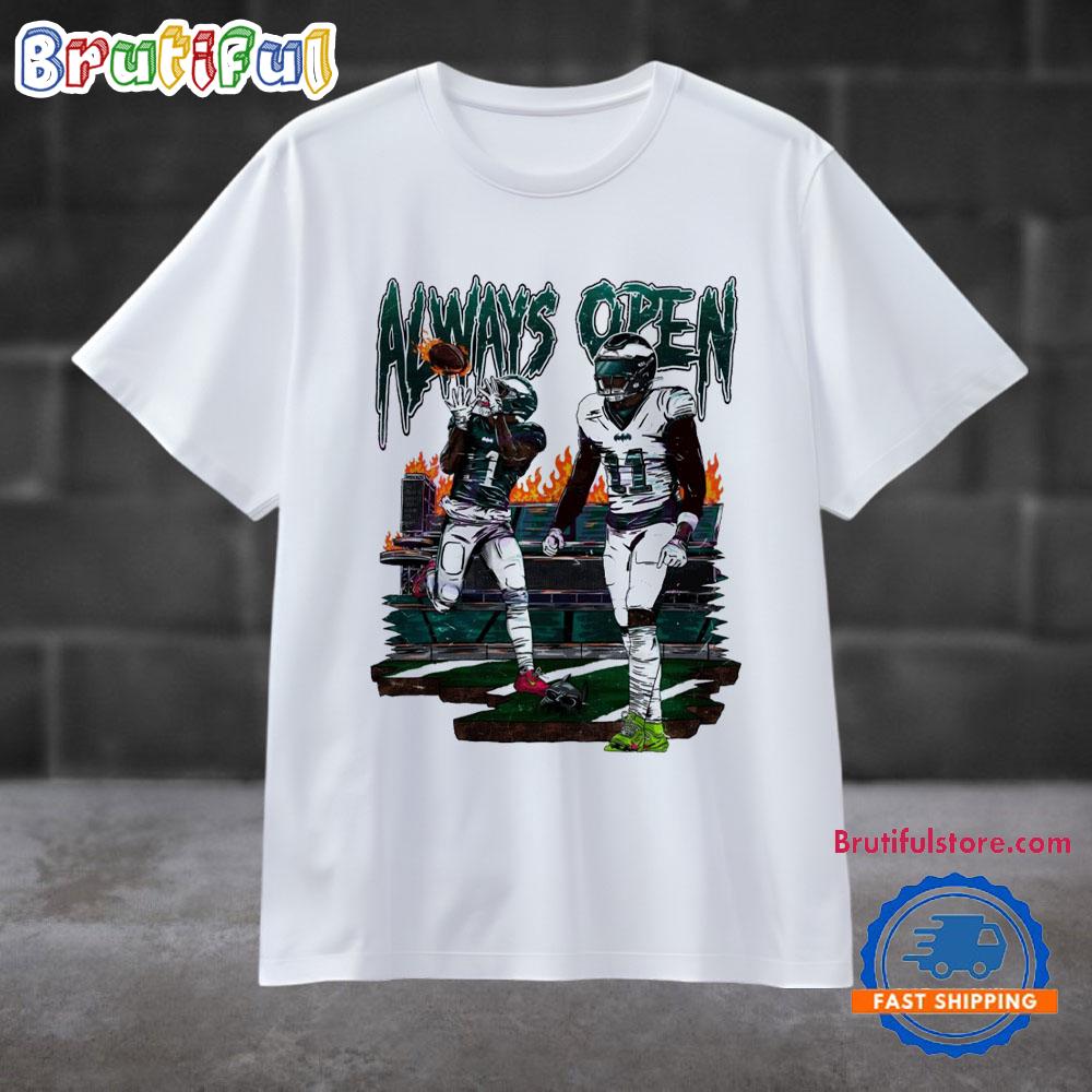 Always Open Philadelphia Eagles 11 A J Brown T Shirt