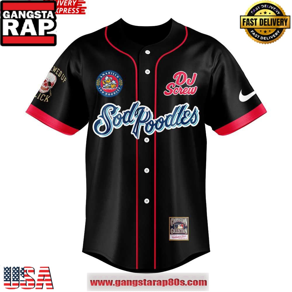 Amarillo Sod Poodles DJ Screw Special Baseball Jersey Shirt