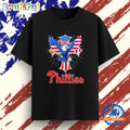American Flag Bald Eagle Philadelphia Phillies Logo T Shirt