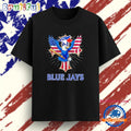 American Flag Bald Eagle Toronto Blue Jays Logo T Shirt