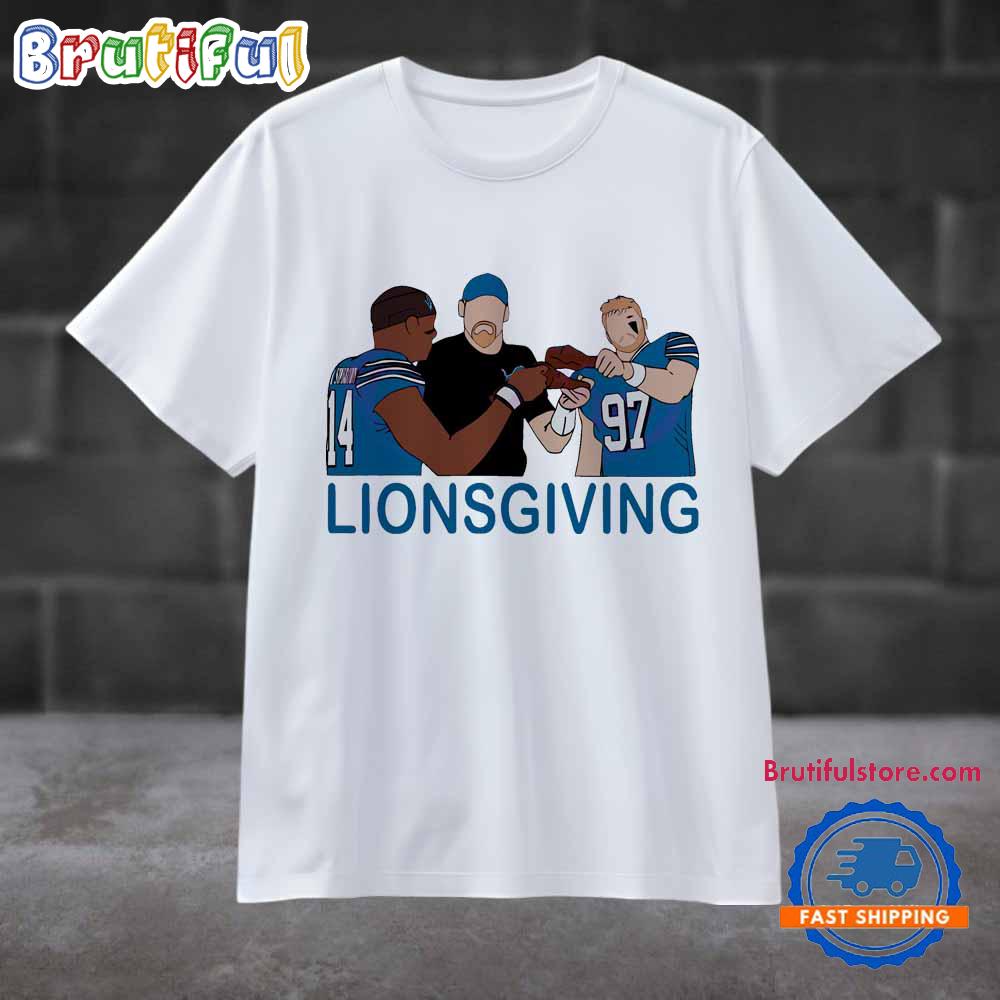 Amon Ra St Brown Aidan Hutchinson Lionsgiving T Shirt