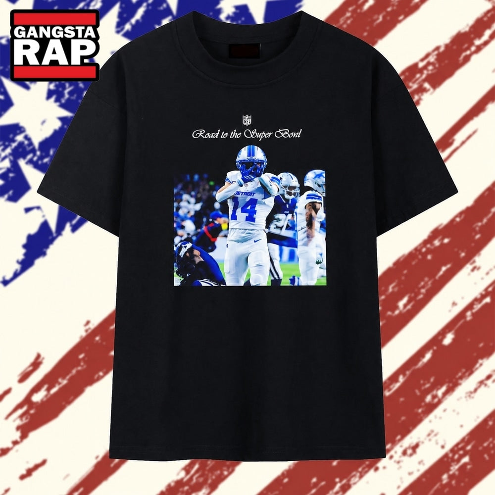Amon Ra St. Brown Road to the Super Bowl Detroit Lions T Shirt