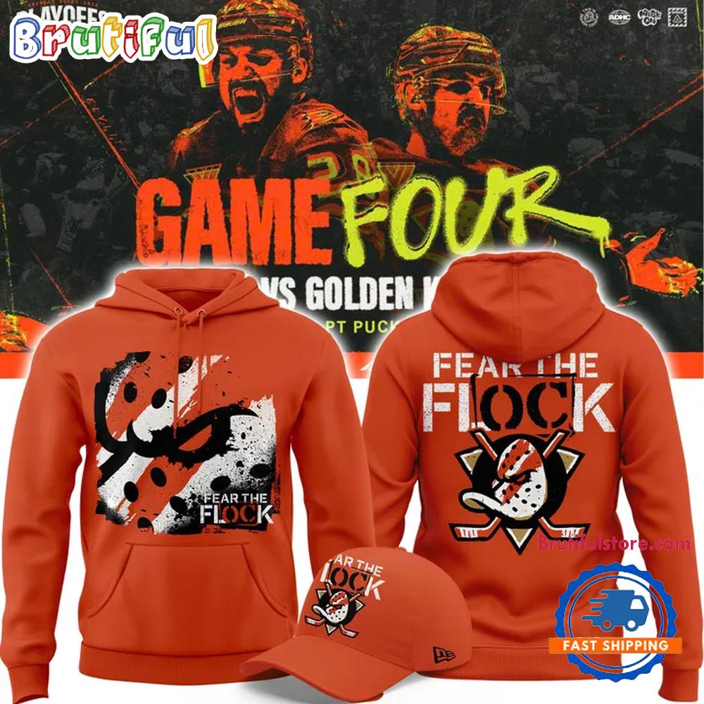 Anaheim Ducks 2026 Fear The Flock Playoff Game 4 Hoodie T-Shirt