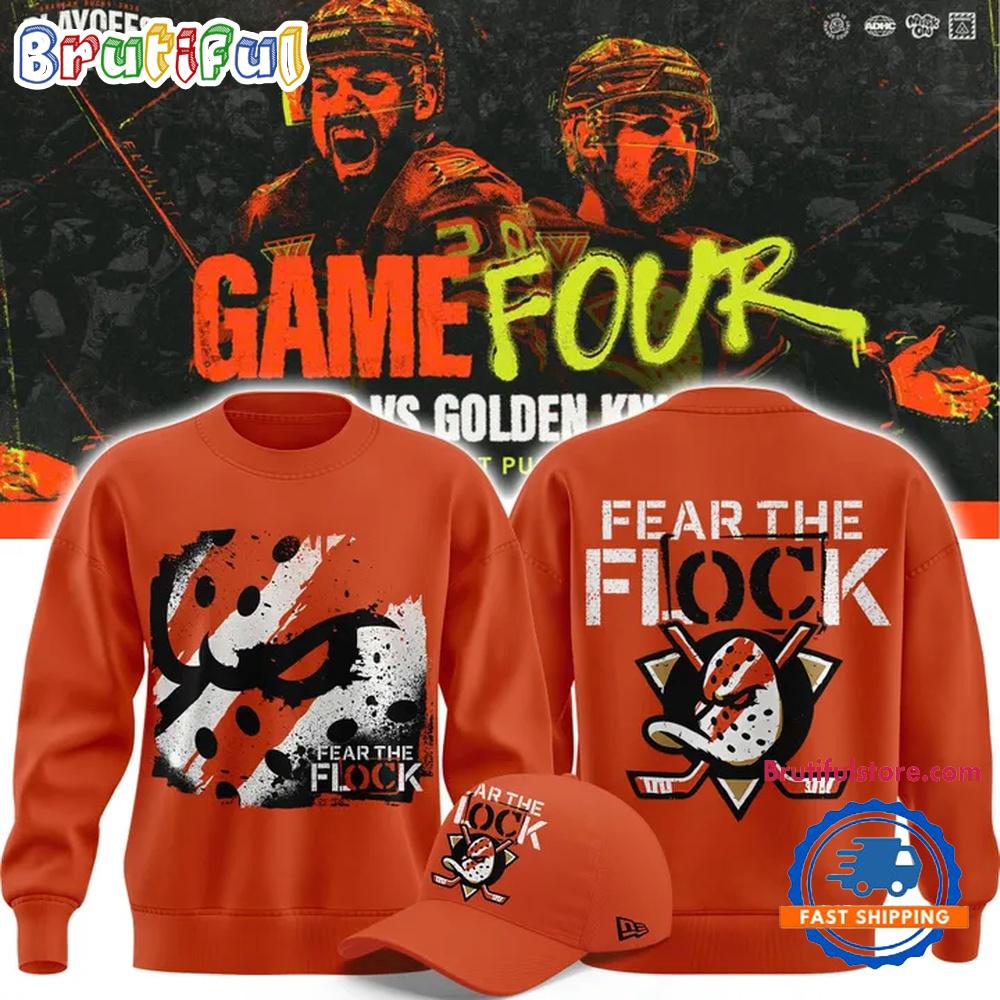 Anaheim Ducks 2026 Fear The Flock Playoff Game 4 Hoodie T-Shirt