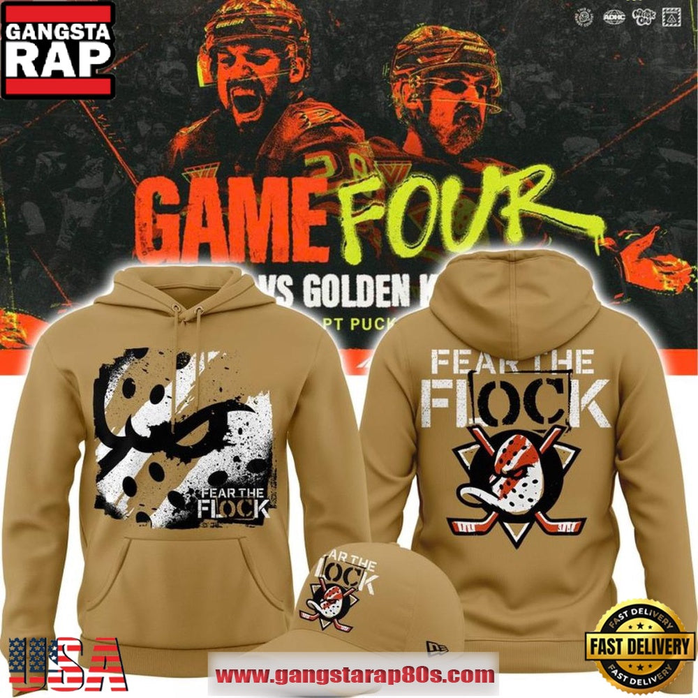Anaheim Ducks Fear The Flock Playoff 2026 Game 4 Special Hoodie