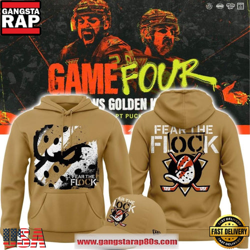 Anaheim Ducks Fear The Flock Playoff 2026 Game 4 Special Hoodie