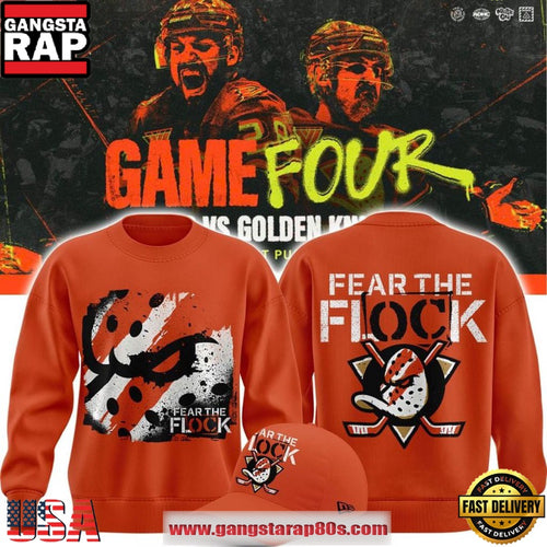 Anaheim Ducks Fear The Flock Playoff 2026 Game 4 Unisex Hoodie T-Shirt