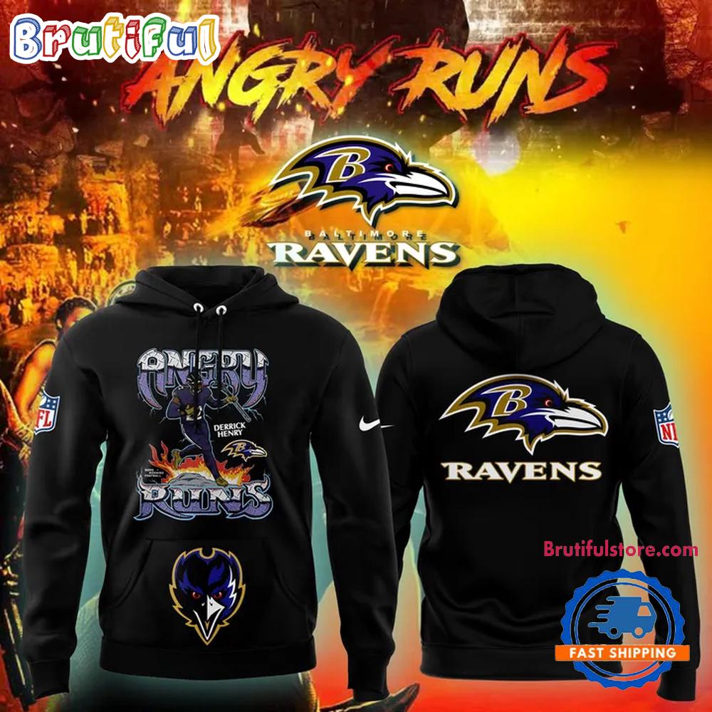 Angry Run Baltimore Ravens 2025 Hoodie T-Shirt