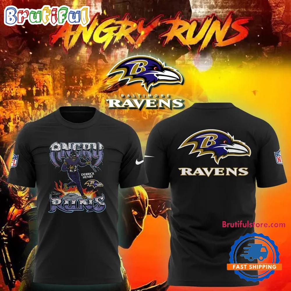 Angry Run Baltimore Ravens 2025 Hoodie T-Shirt