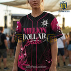 Anna Million Dollar Babe 2026 Tour Black Pink Baseball Jersey