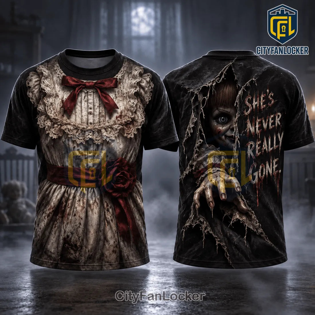 Annabelle She’s Never Really Gone Horror Shirt