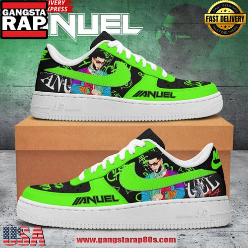 Anuel AA Real Hasta La Muerte Air Force 1 Running Sneakers Shoes