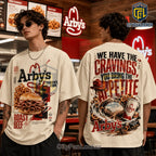 Arbys Stacked With Flavor Beige T-Shirt