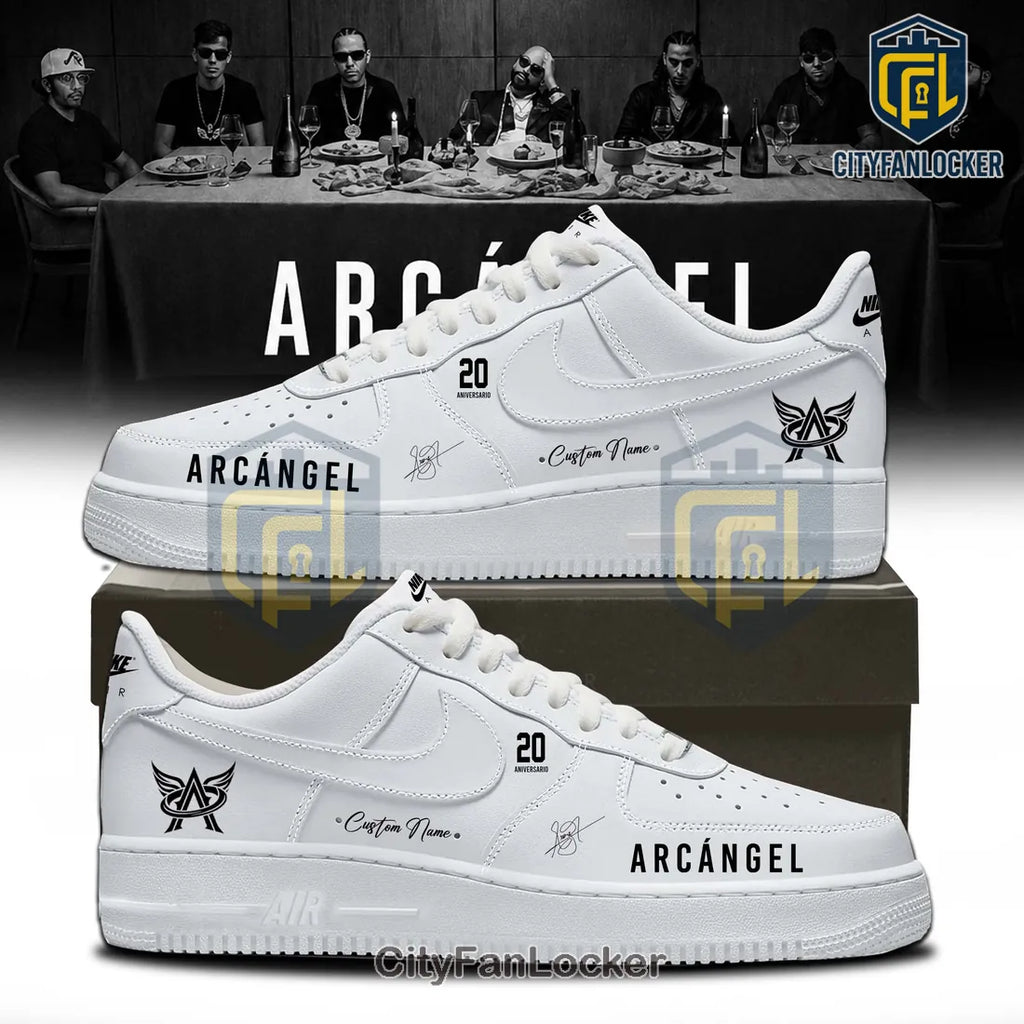 Arcangel 20th Anniversary Custom White Nike Air Force 1 Low Top Sneakers