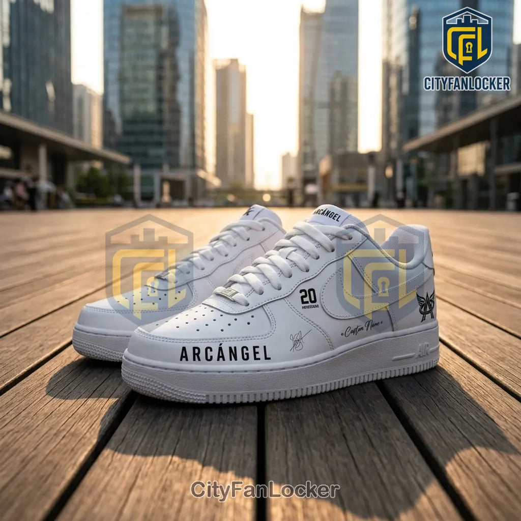 Arcangel 20th Anniversary Custom White Nike Air Force 1 Low Top Sneakers