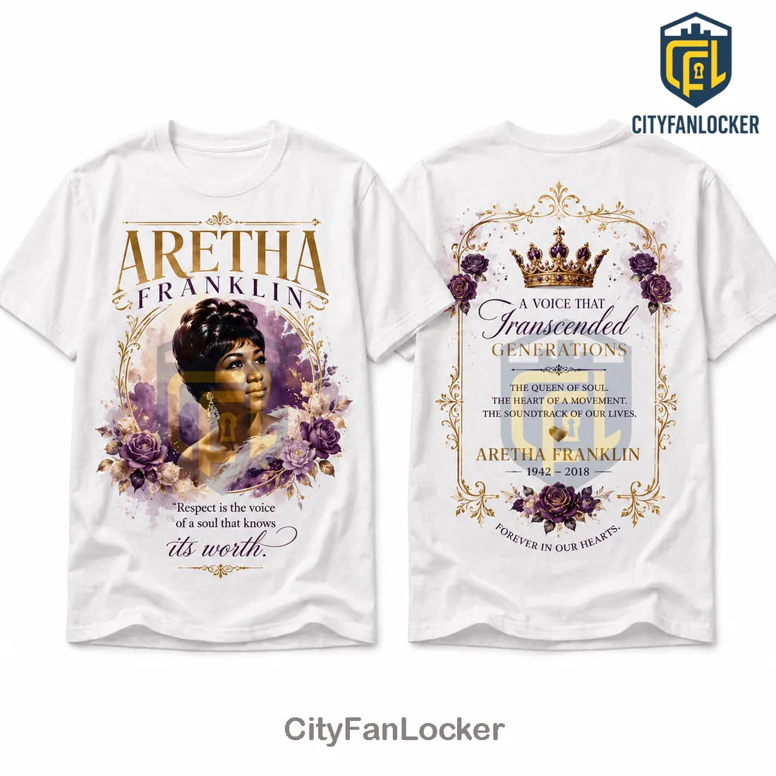 Aretha Franklin Queen Of Soul Soft Cotton Shirt