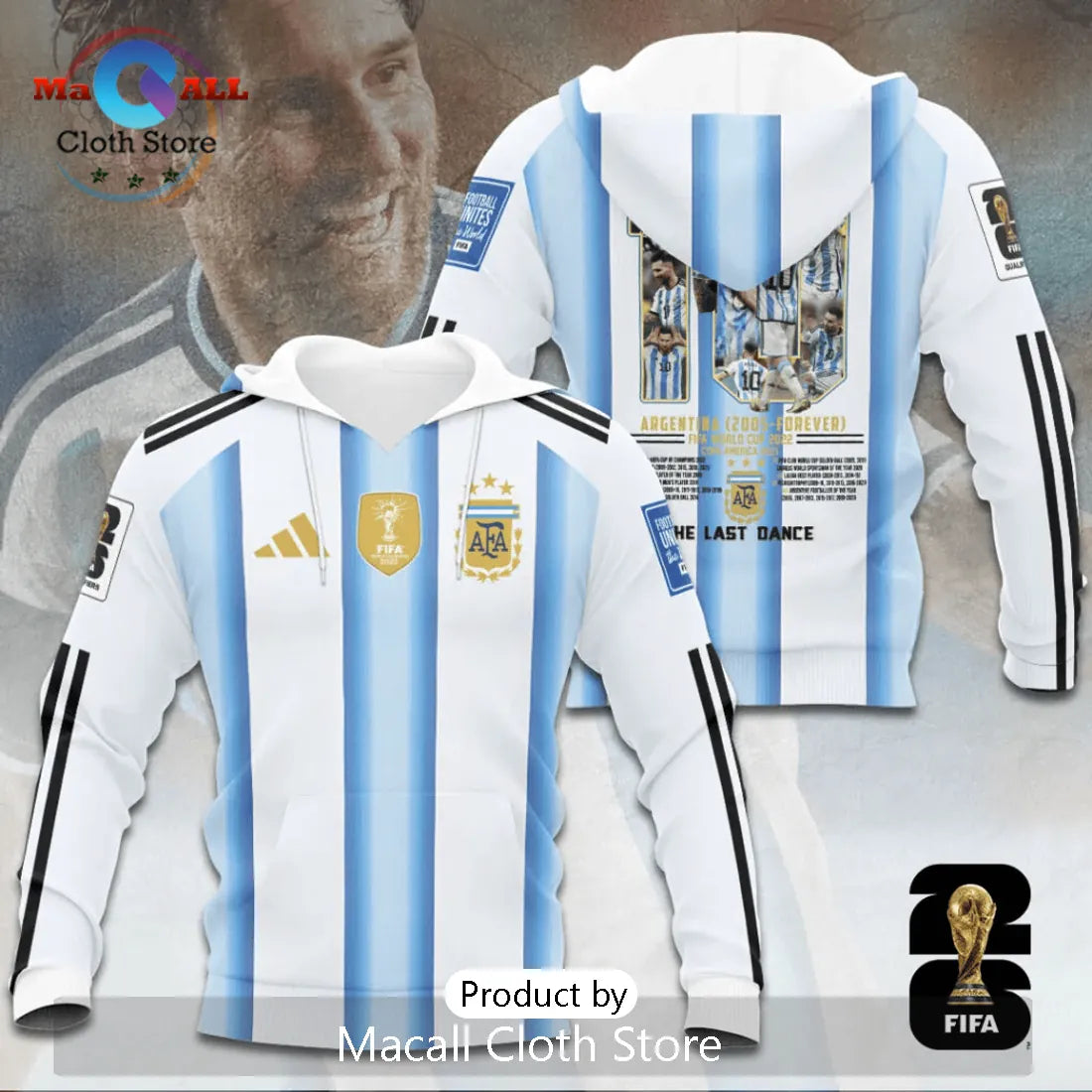 Argentina Messi World Cup Champions Limited Edition Hoodie