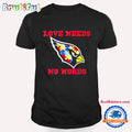 Arizona Cardinals Autism Awareness Love Needs No Words Puzzle Pattern T Shirt