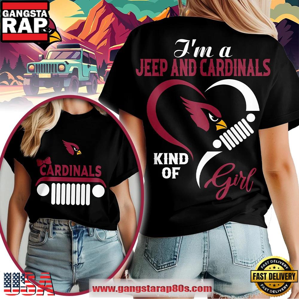 Arizona Cardinals NFL Jeep Girl Women’s Black T Shirt