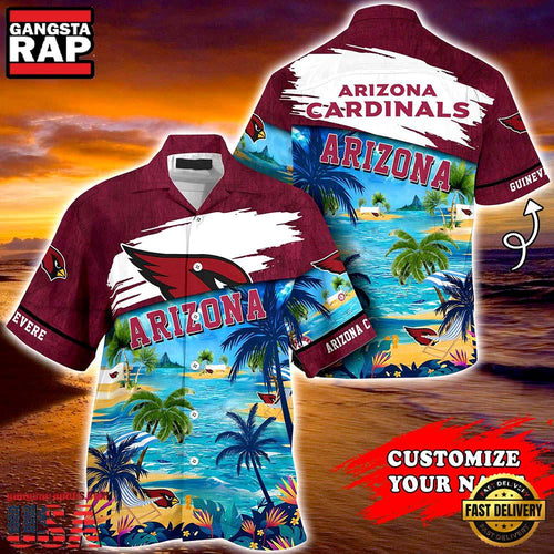 Arizona Cardinals NFL Custom Name New Design Hawaiian Shirt