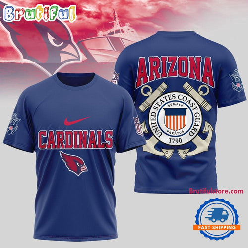 Arizona Cardinals NFL United States Coast Guard Limited 3D Shirt