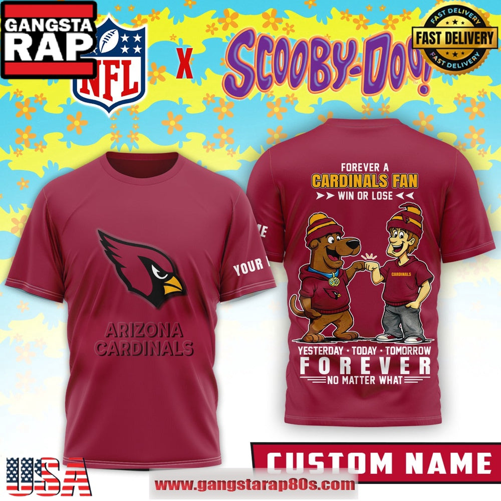 Arizona Cardinals x Scooby Doo Premium Custom Name 3D Shirt