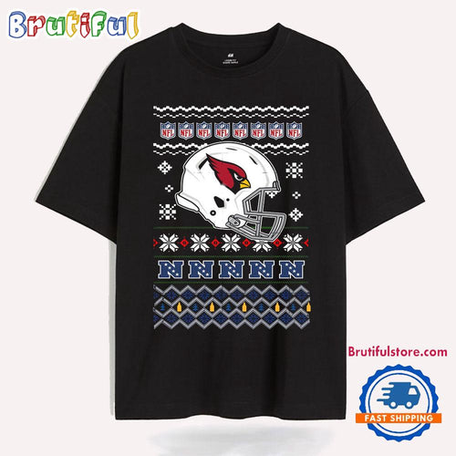 Arizona Cardinals Football Logo Team Helmet Merry Chritmas 2024 T Shirt