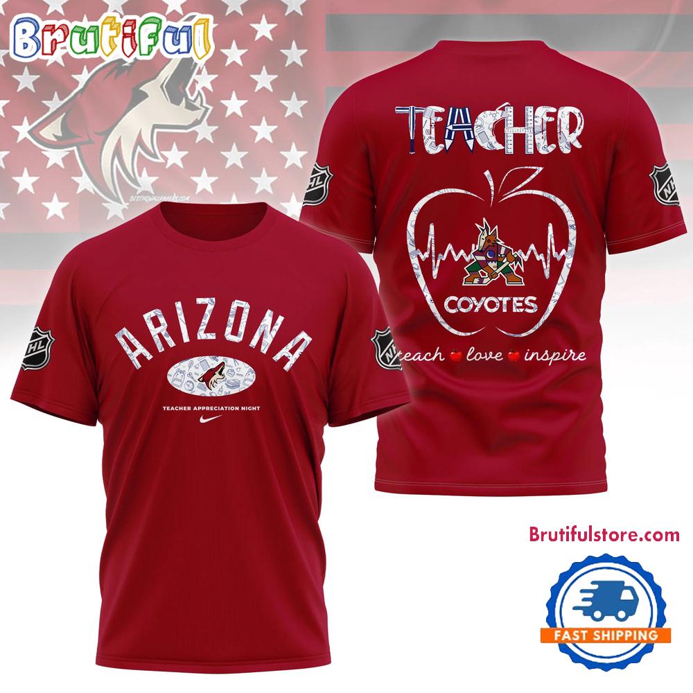 Arizona Coyotes NHL Teacher Appreciation Day 3D T Shirt