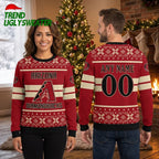 Arizona Diamondbacks Custom Name And Number Ugly Christmas Sweater
