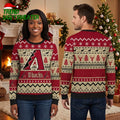 Arizona Diamondbacks Logo Reindeer And Snowflake Pattern Ugly Christmas Sweater