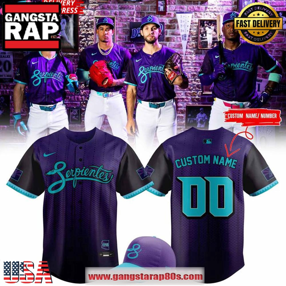 Arizona Diamondbacks Serpientes City Connect 2025 Custom Baseball Jersey Shirt
