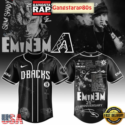 Arizona Diamondbacks x Eminem 25th Anniversary Of The Slim Shady LP 2025 Baseball Jersey