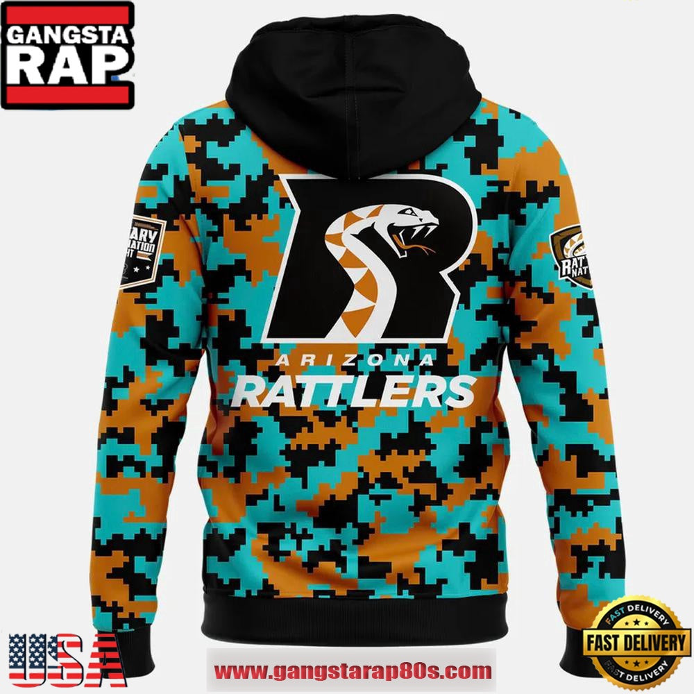 Arizona Rattlers 2025 Military Night Special Edition Unisex Hoodie