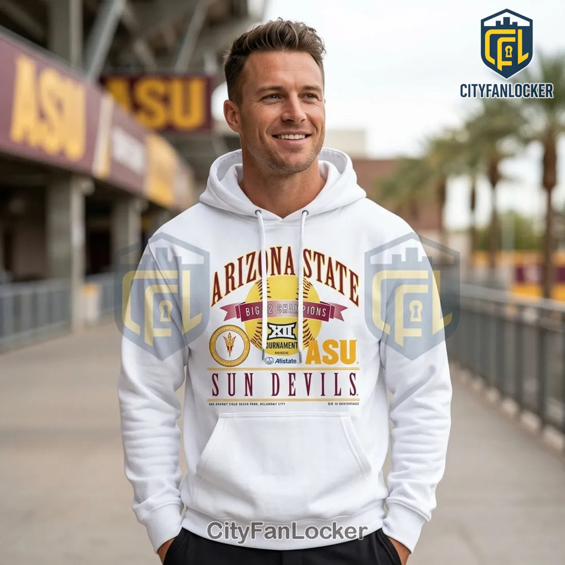 Arizona State Sun Devils 2026 Big 12 Softball Tournament Hoodie