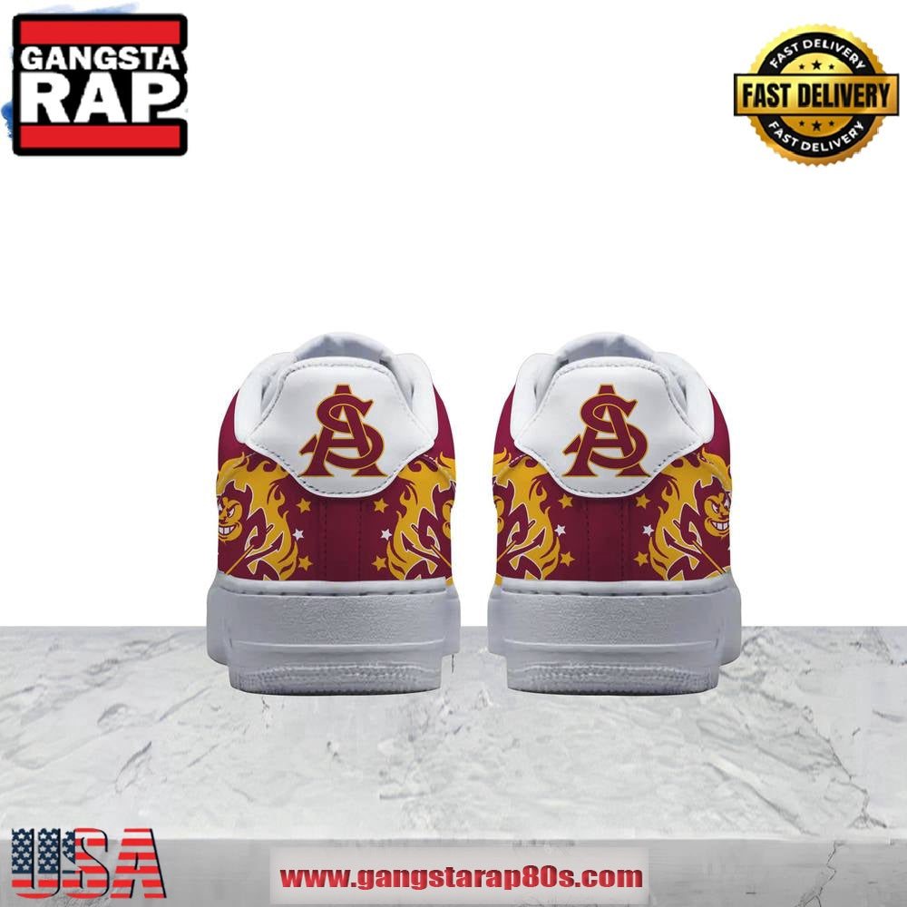 Arizona State Sun Devils Fear The Fork Air Force 1 Running Sneakers Shoes