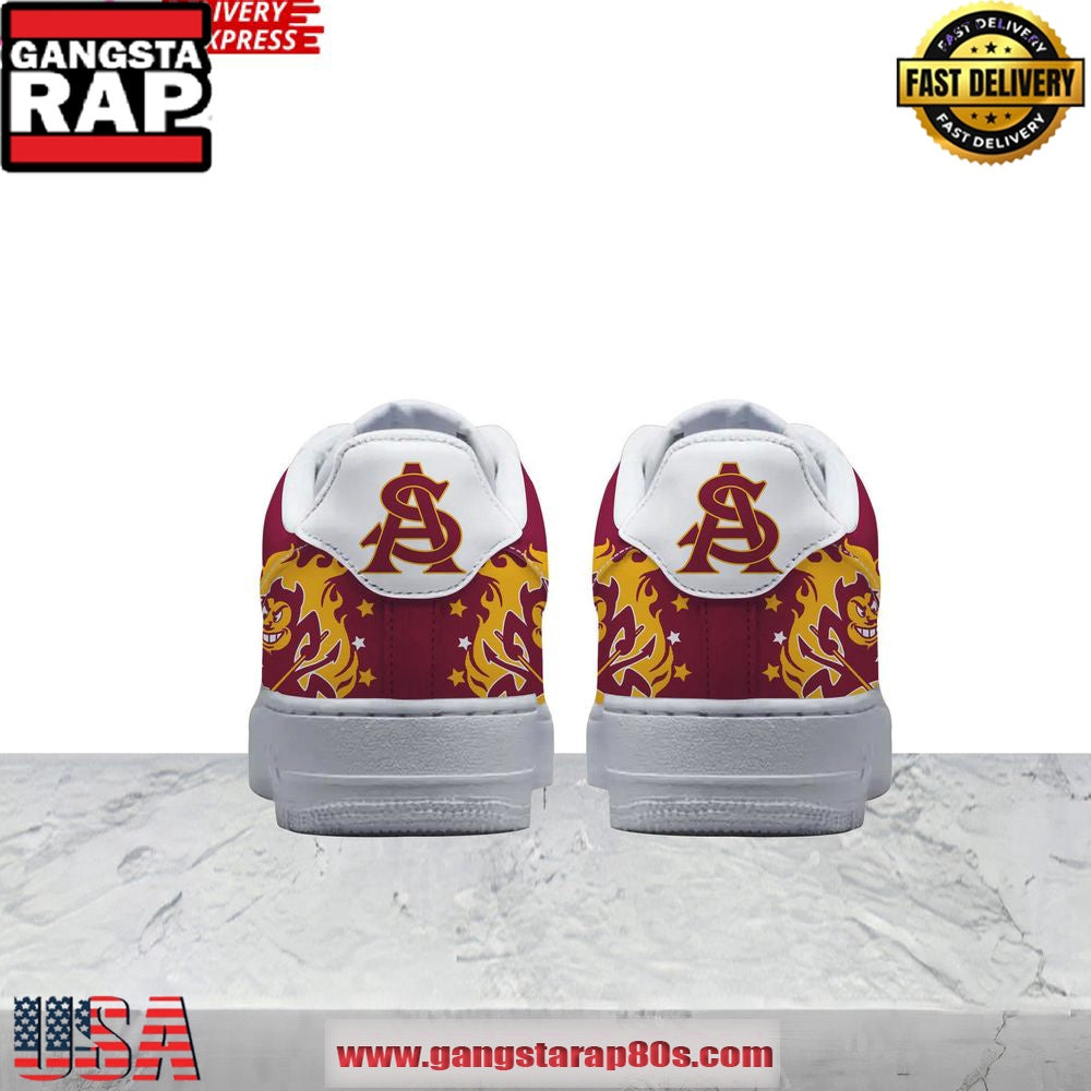 Arizona State Sun Devils Fear The Fork Limited Air Force 1 Running Sneakers Shoes