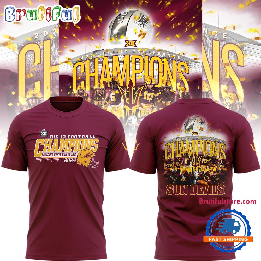 Arizona State University Football 2024 Big 12 Champions Hoodie T-Shirt