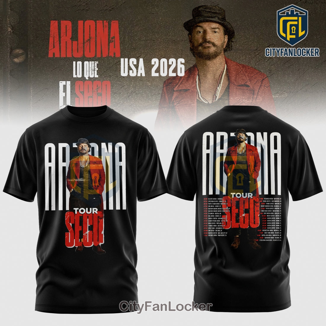 Arjona Tour 2026 Lo Que El Seco No Dijo Limited Edition T-Shirt