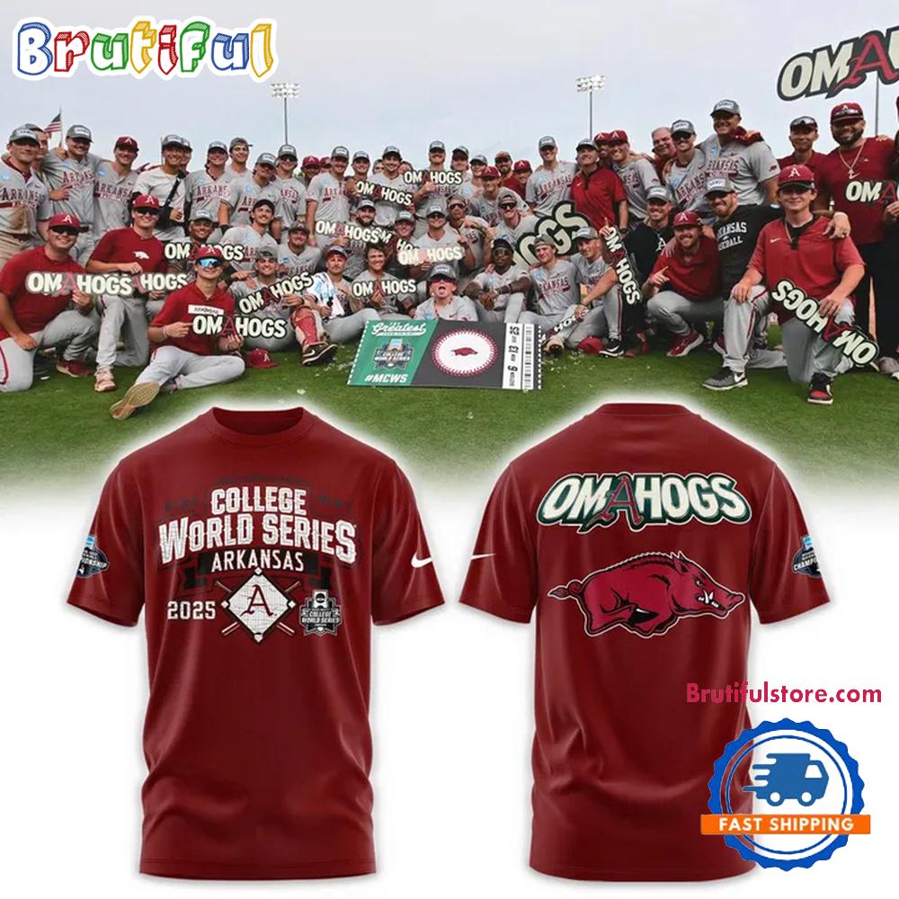 Arkansas Razorbacks Baseball College World Series 2025 Fan Gift T Shirt