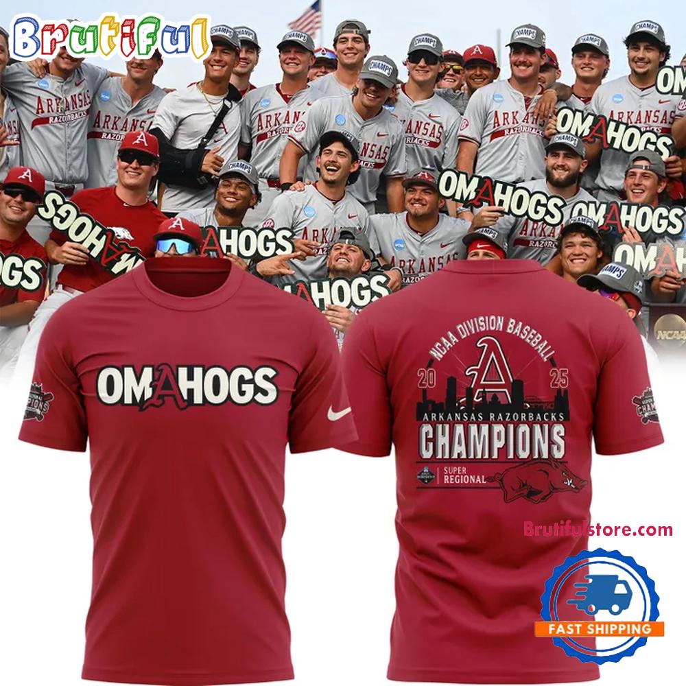 Arkansas Razorbacks Baseball Omahogs Super Regionals Champions T Shirt
