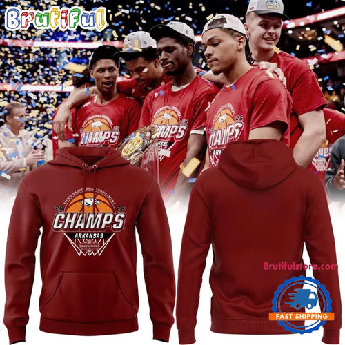 Arkansas Razorbacks Men’s Basketball 2026 SEC Tournament Champions Hoodie Shirt